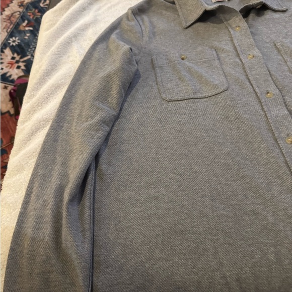 Faherty Heather Gray Button Down Shirt - Picture 4 of 6